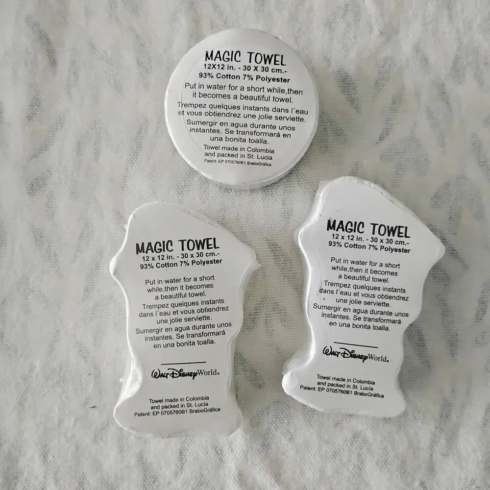 3 Vintage Disney Magic Towels 100 Years Sorcerers Apprentice Mickey Fantasia